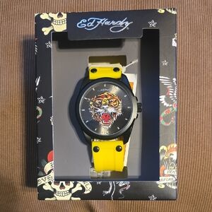 Ed Hardy Black and Yellow Tiger Watch